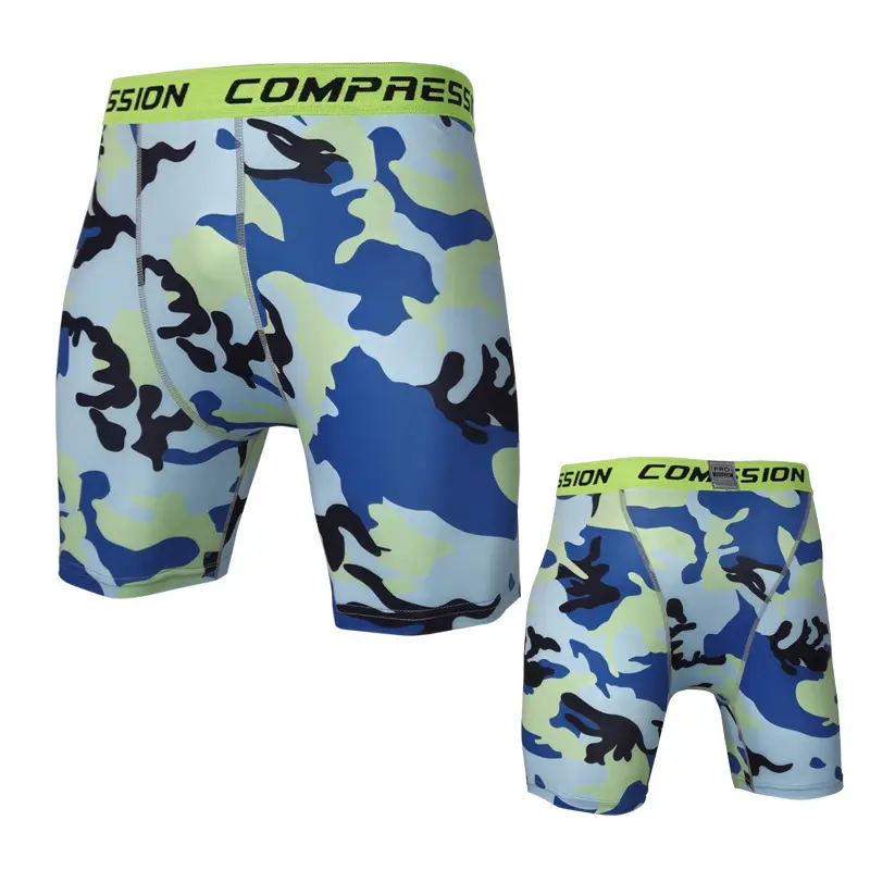 Camouflage Tight Shorts Quick-drying Sports Tights Training Athletics Running Fitness Five-point Pants Dropshipping Cross — feature 20