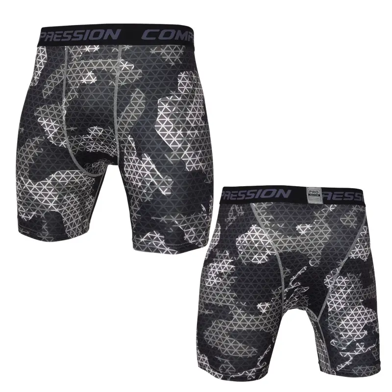 Camouflage Tight Shorts Quick-drying Sports Tights Training Athletics Running Fitness Five-point Pants Dropshipping Cross — feature 21