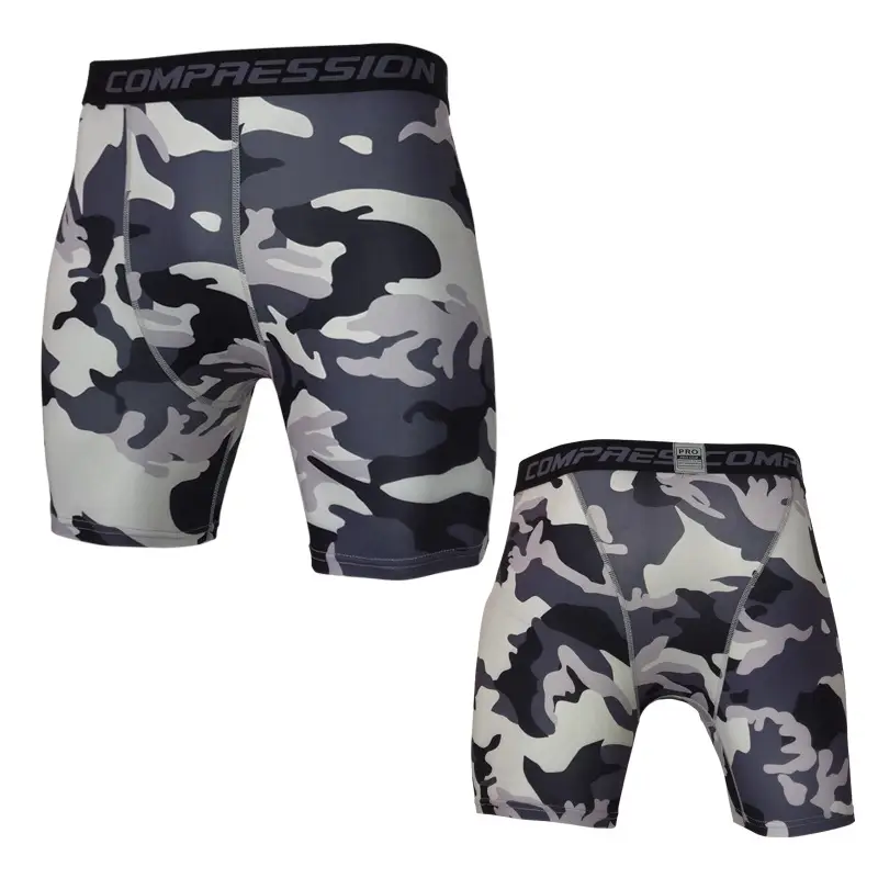 Camouflage Tight Shorts Quick-drying Sports Tights Training Athletics Running Fitness Five-point Pants Dropshipping Cross — feature 23