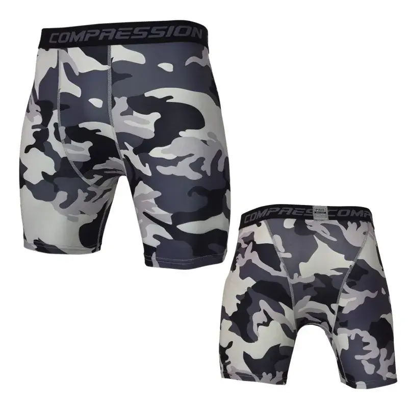 Camouflage Tight Shorts Quick-drying Sports Tights Training Athletics Running Fitness Five-point Pants Dropshipping Cross