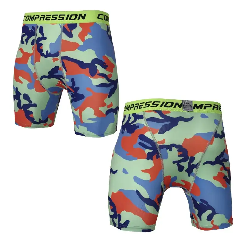 Camouflage Tight Shorts Quick-drying Sports Tights Training Athletics Running Fitness Five-point Pants Dropshipping Cross