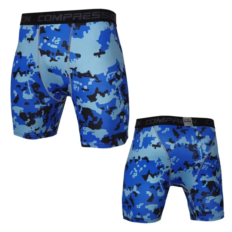 Camouflage Tight Shorts Quick-drying Sports Tights Training Athletics Running Fitness Five-point Pants Dropshipping Cross