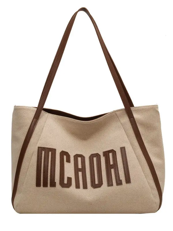 Women Large Capacity Tote Bag with "McCRAII" Print - Image 7