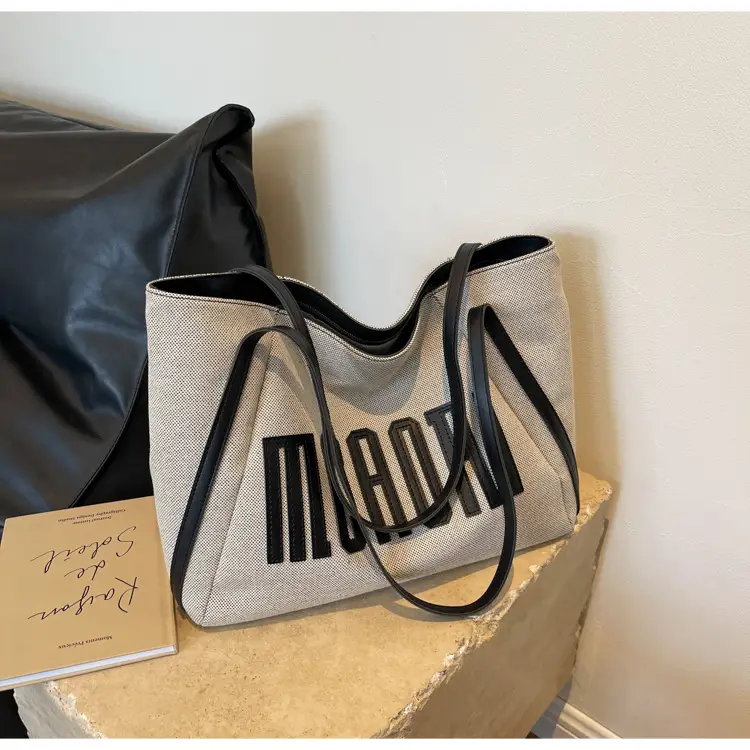 Women Large Capacity Tote Bag with "McCRAII" Print — feature 25