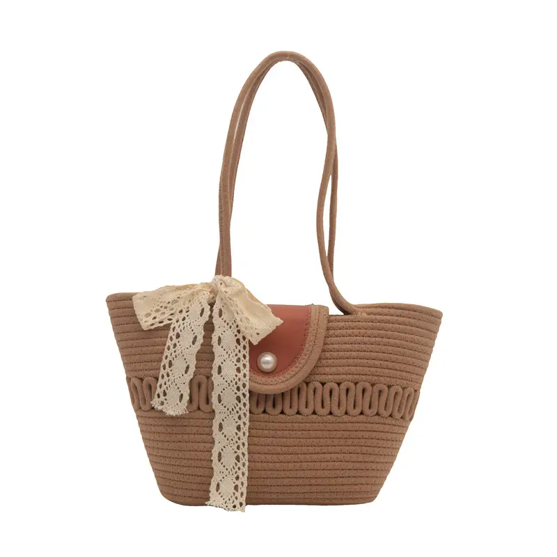 Women's Woven Silk Scarf Handbag 2024 Summer - Image 8
