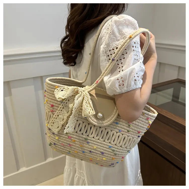 Women's Woven Silk Scarf Handbag 2024 Summer — feature 16