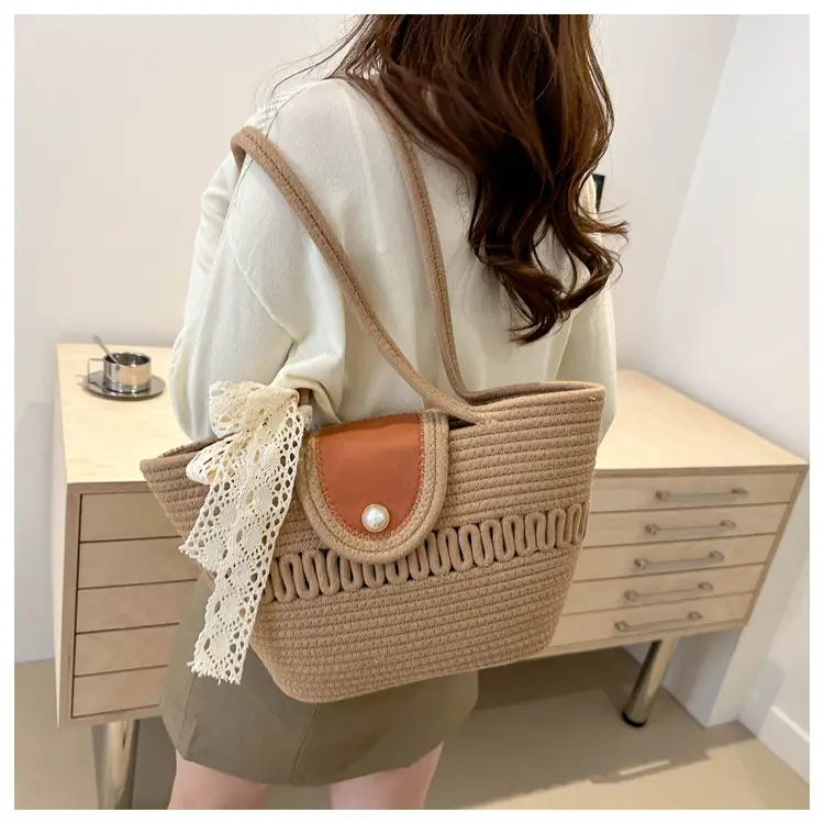 Women's Woven Silk Scarf Handbag 2024 Summer — feature 20