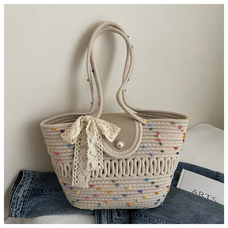 Women's Woven Silk Scarf Handbag 2024 Summer — feature 22