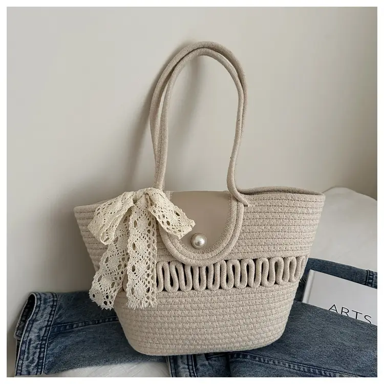 Women's Woven Silk Scarf Handbag 2024 Summer — feature 23