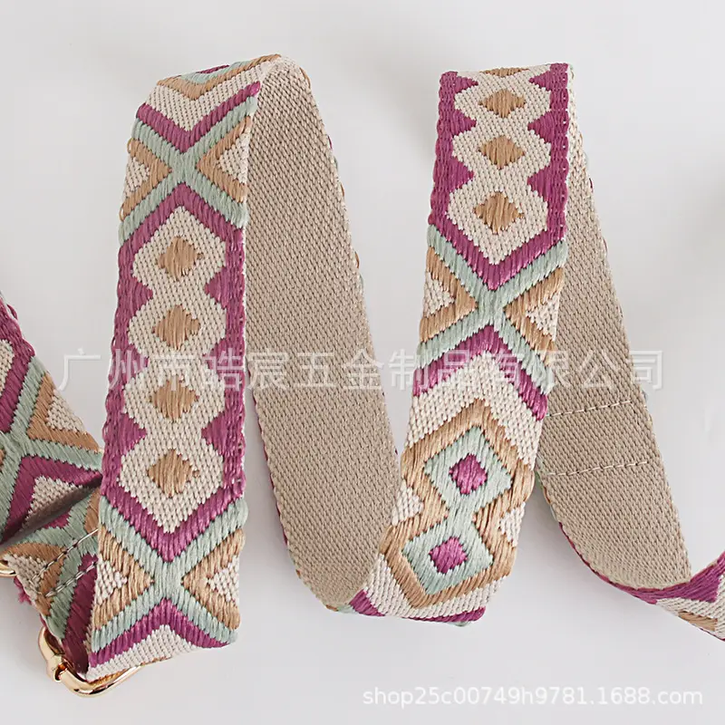Women's Light Green Patterned Shoulder Strap with Crossbody Bag - Image 26