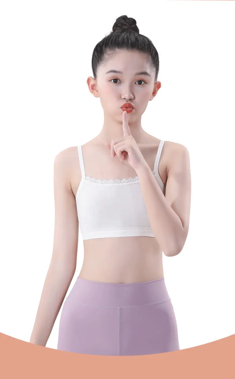 Girls Intimates Vest Development Period 7 Years Old 13 Kidsren First Stage Primary School Students Junior High School Girls Bra Summer Thin — feature 12