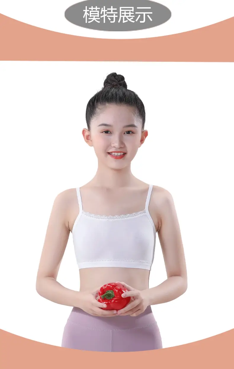Girls Intimates Vest Development Period 7 Years Old 13 Kidsren First Stage Primary School Students Junior High School Girls Bra Summer Thin — feature 7