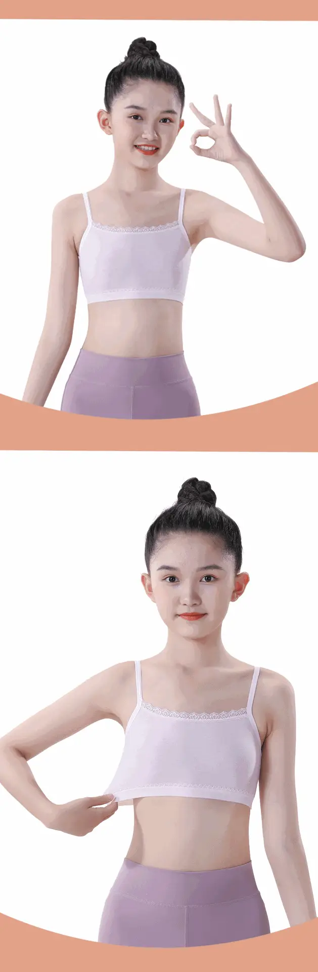 Girls Intimates Vest Development Period 7 Years Old 13 Kidsren First Stage Primary School Students Junior High School Girls Bra Summer Thin — feature 9