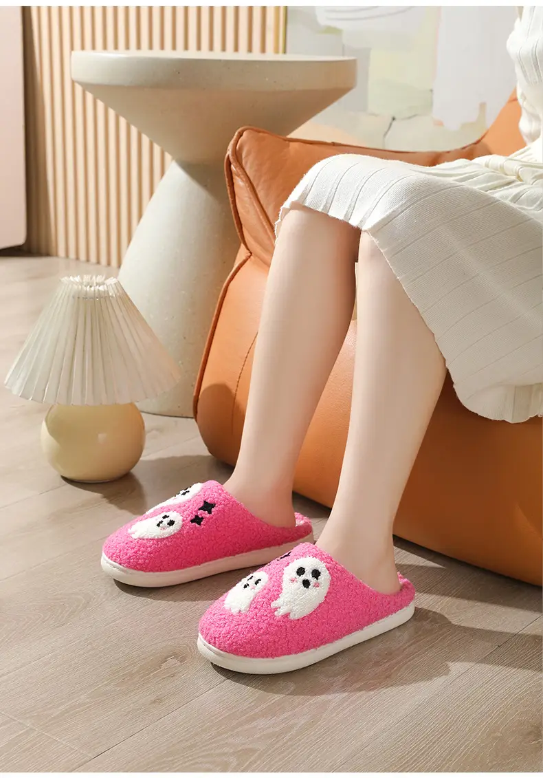 2024 Cross-border New Ghost Cotton Slippers Women Wholesale Household Indoor Non-slip Home Halloween Slippers Winter — feature 15