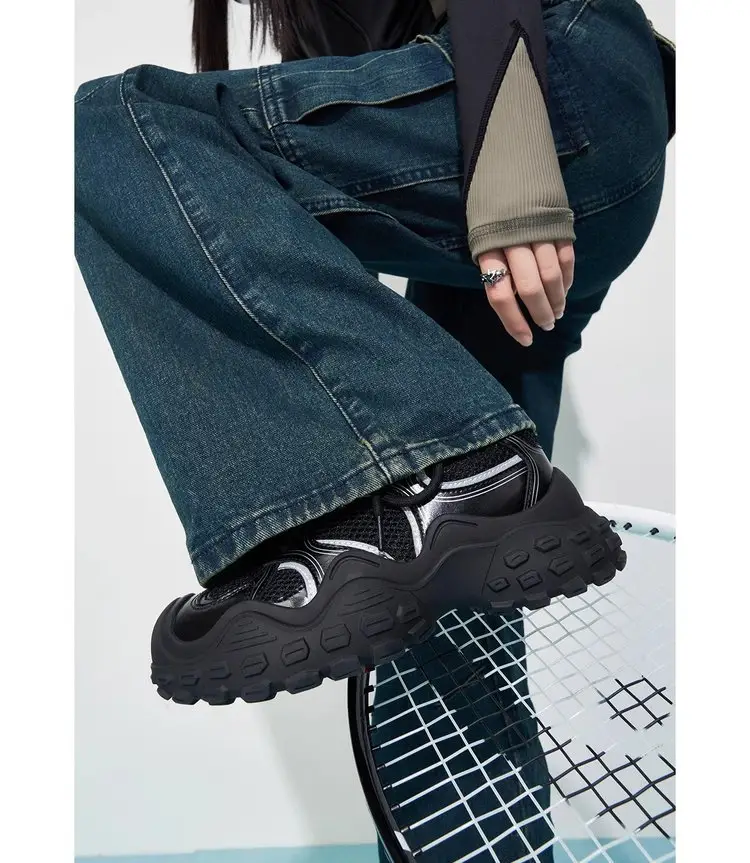 Niche Non-Contrasting Women's Shoes 2024 New Summer Breathable Mesh Mountaineering Versatile Casual Sports Dad Shoes — feature 5