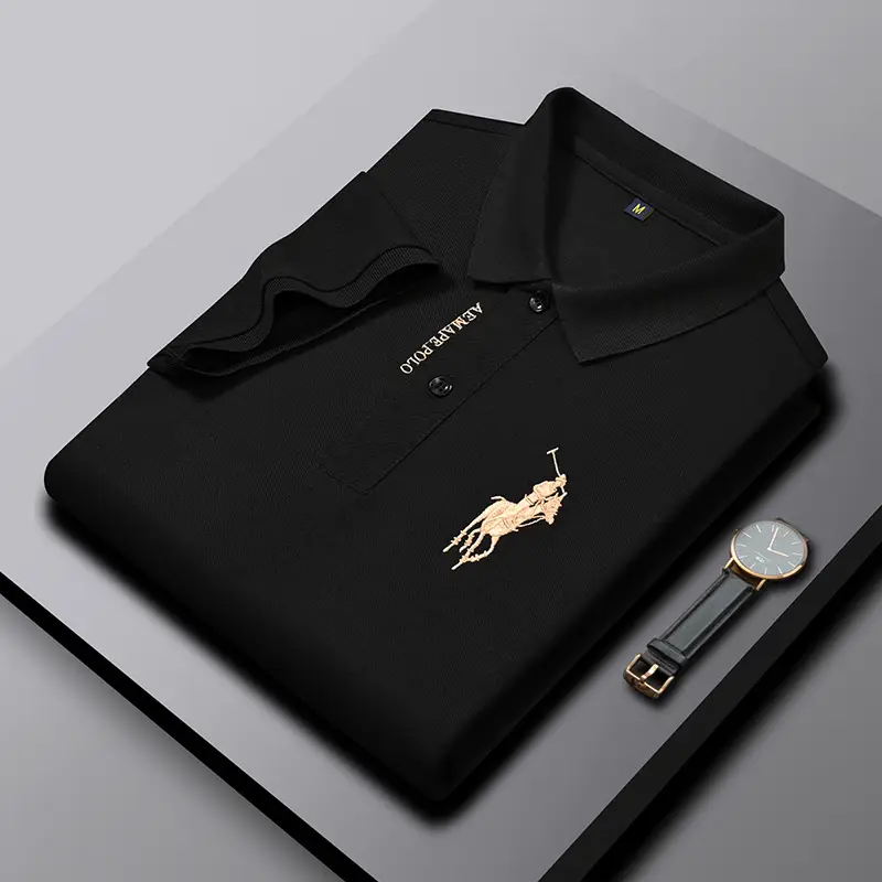 Men's Orange Polo Shirt with Embroidered Logo — feature 10