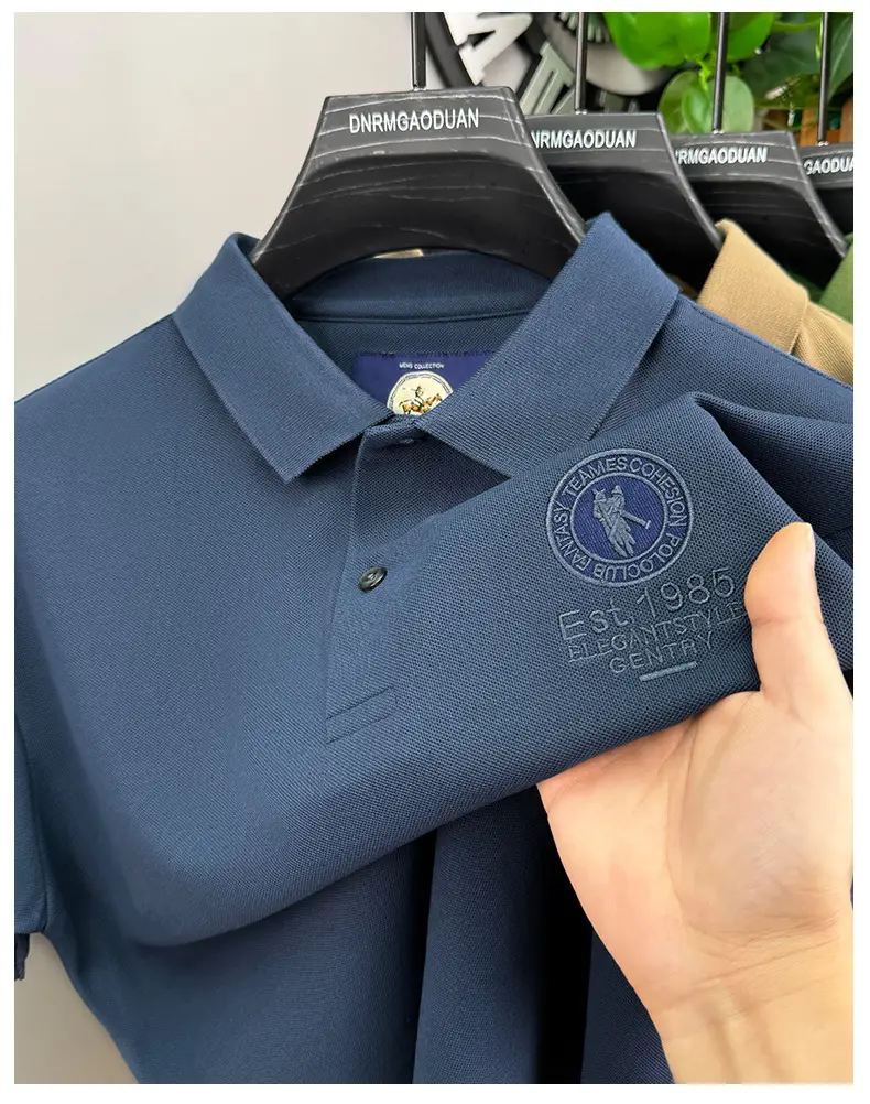 Men's Orange Polo Shirt with Embroidered Logo — feature 26