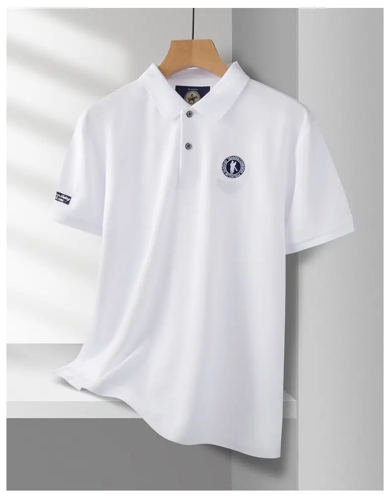 Men's Orange Polo Shirt with Embroidered Logo — feature 31