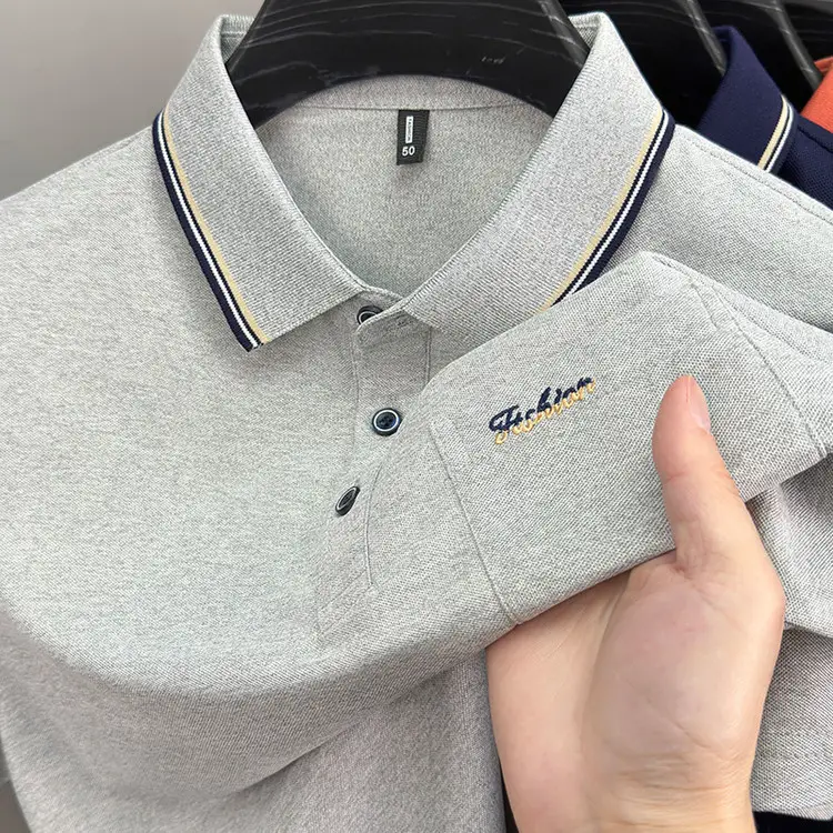 Men's Orange Polo Shirt with Embroidered Logo
