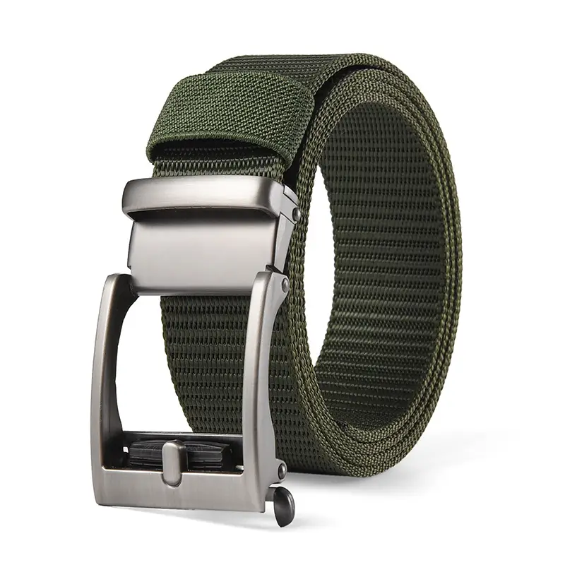 Men's Brown Nylon Belt with Automatic Buckle — feature 10