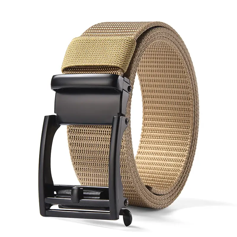 Men's Brown Nylon Belt with Automatic Buckle — feature 18