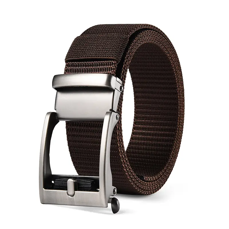 Men's Brown Nylon Belt with Automatic Buckle — feature 9
