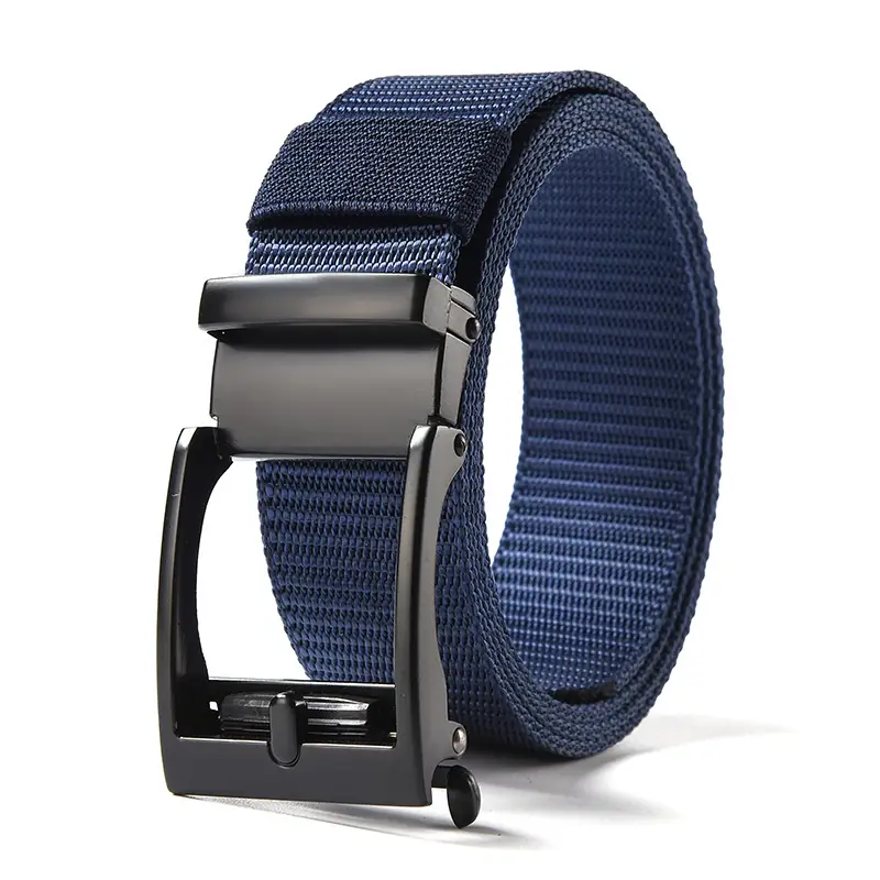 Men's Brown Nylon Belt with Automatic Buckle - Image 10