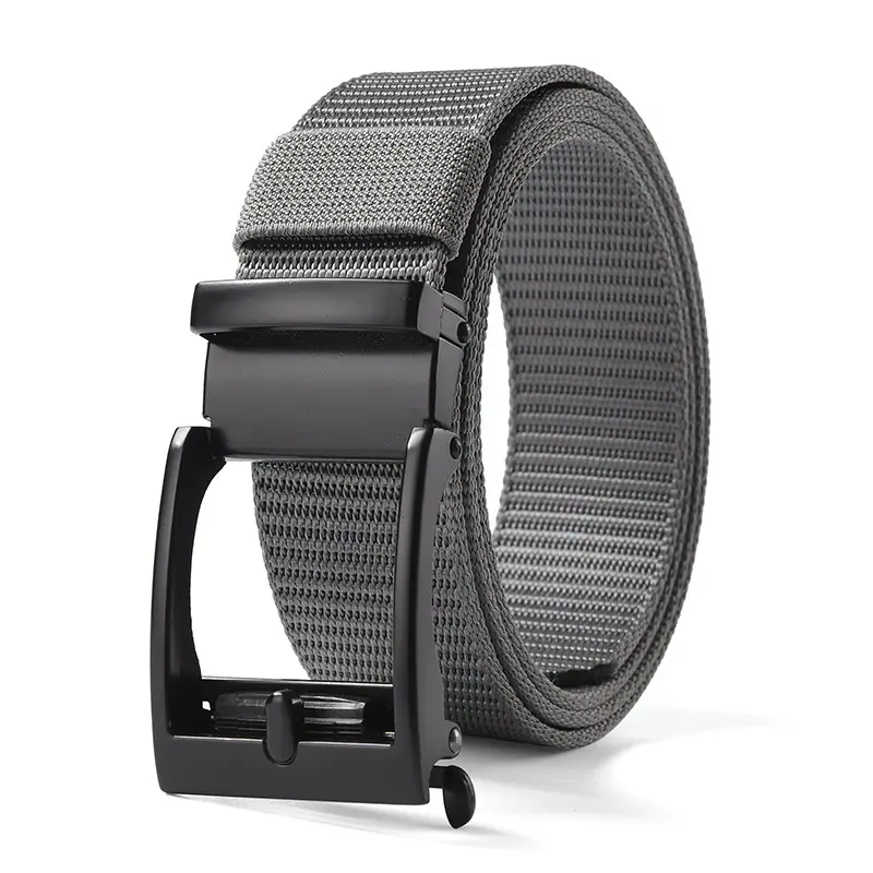 Men's Brown Nylon Belt with Automatic Buckle - Image 12