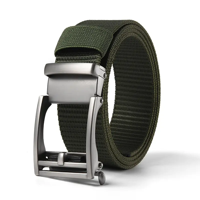 Men's Brown Nylon Belt with Automatic Buckle - Image 15