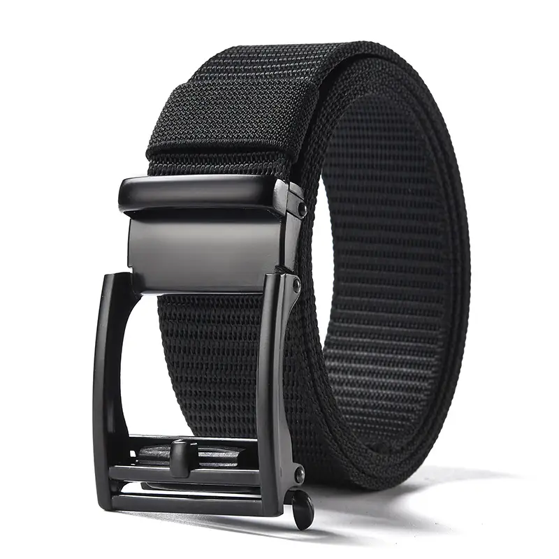Men's Brown Nylon Belt with Automatic Buckle - Image 19