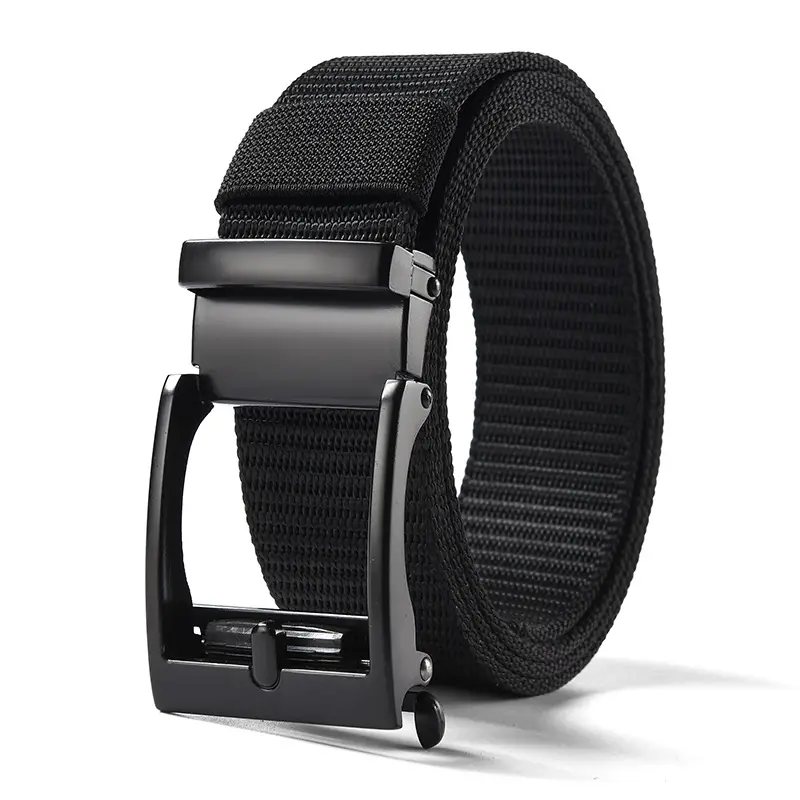 Men's Brown Nylon Belt with Automatic Buckle - Image 7