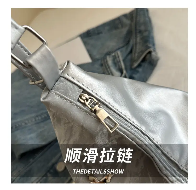 White Leather Butterfly Shoulder Bag with Butterfly Embroidery — feature 5