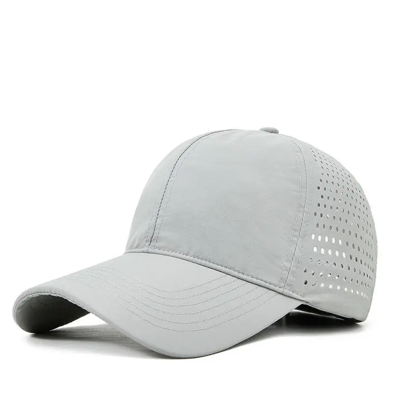 Blue Summer Baseball Cap with Perforated Design - Image 6