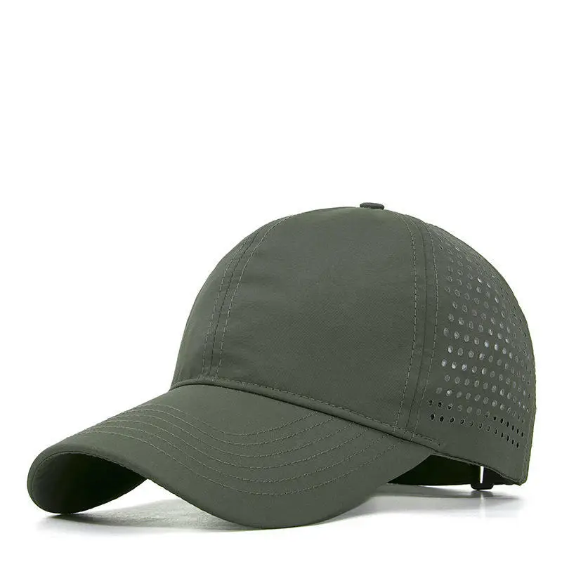 Blue Summer Baseball Cap with Perforated Design - Image 9