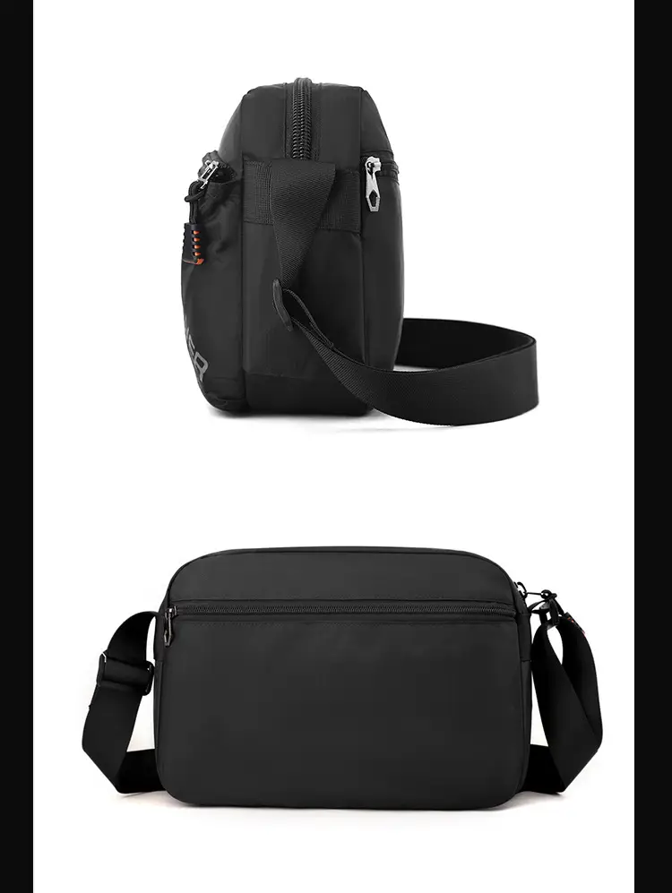 WEPOWER Men Canvas Shoulder Bag Large Capacity Black — feature 22