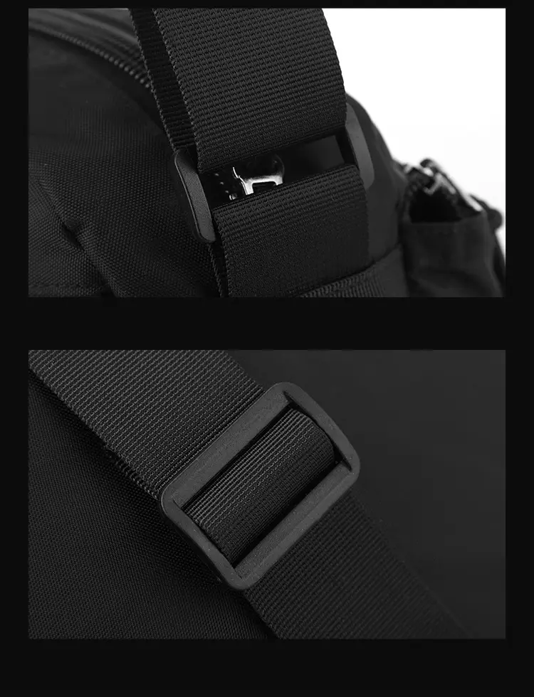 WEPOWER Men Canvas Shoulder Bag Large Capacity Black — feature 26