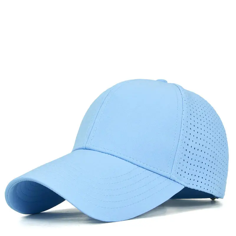 Light Blue Korean Style Baseball Cap for Men Women
