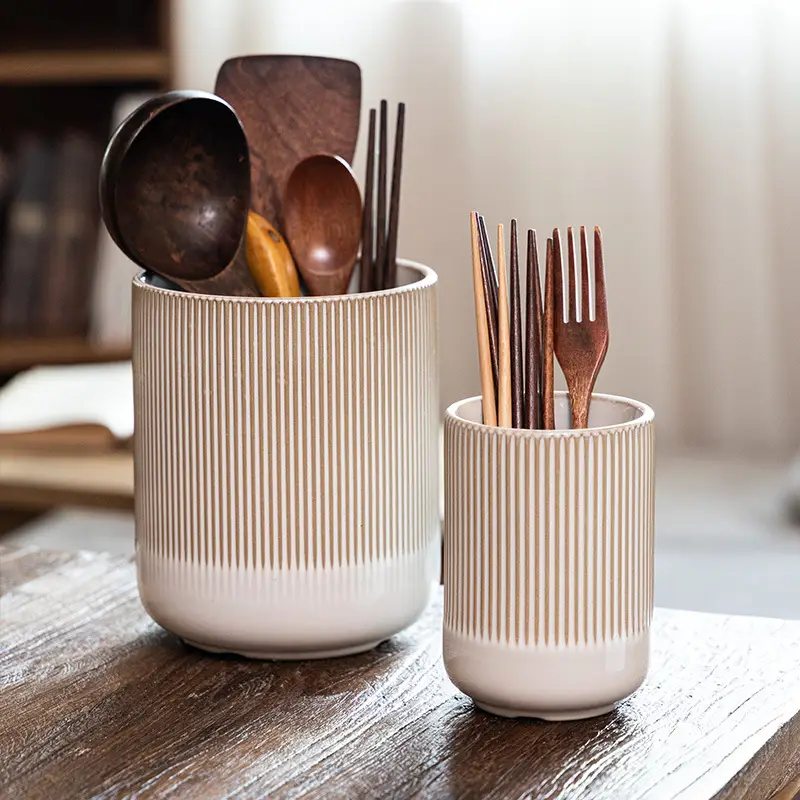 Ceramic Chopstick & Utensil Holder Set