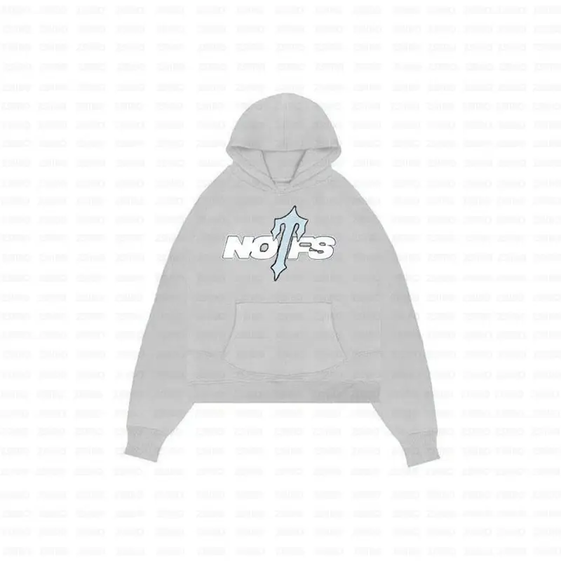 NOFS Printed Hooded Sweatshirt Grey Men Women