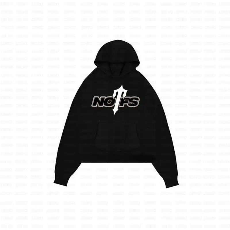 NOFS Printed Hooded Sweatshirt Grey Men Women — feature 2