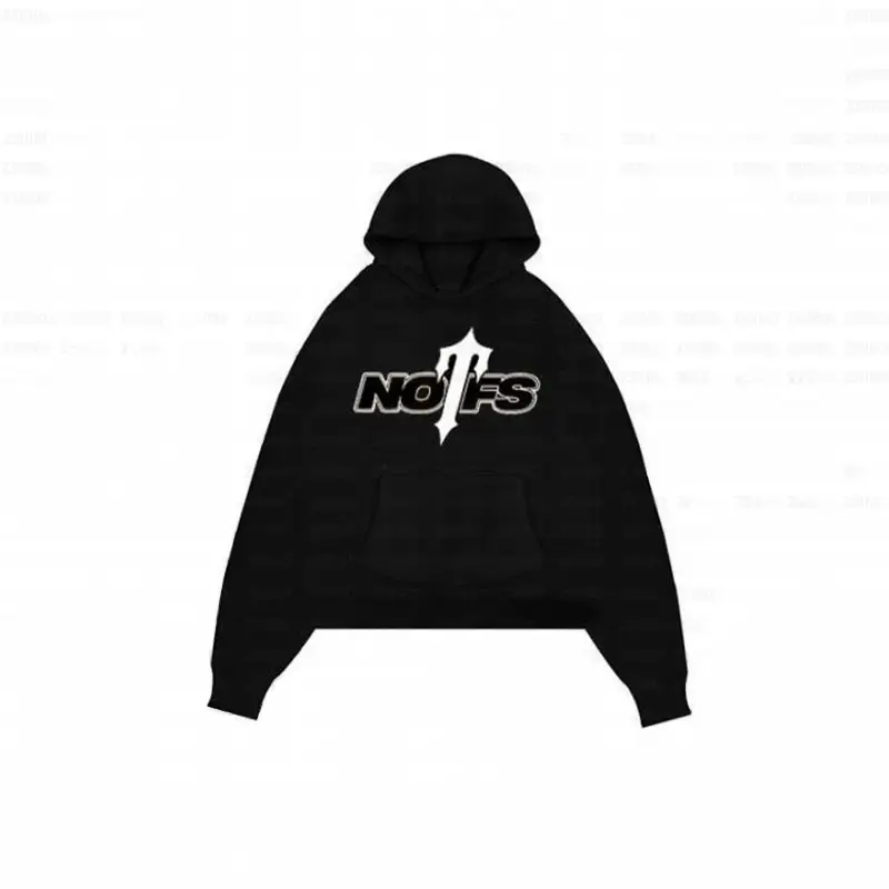 NOFS Printed Hooded Sweatshirt Grey Men Women