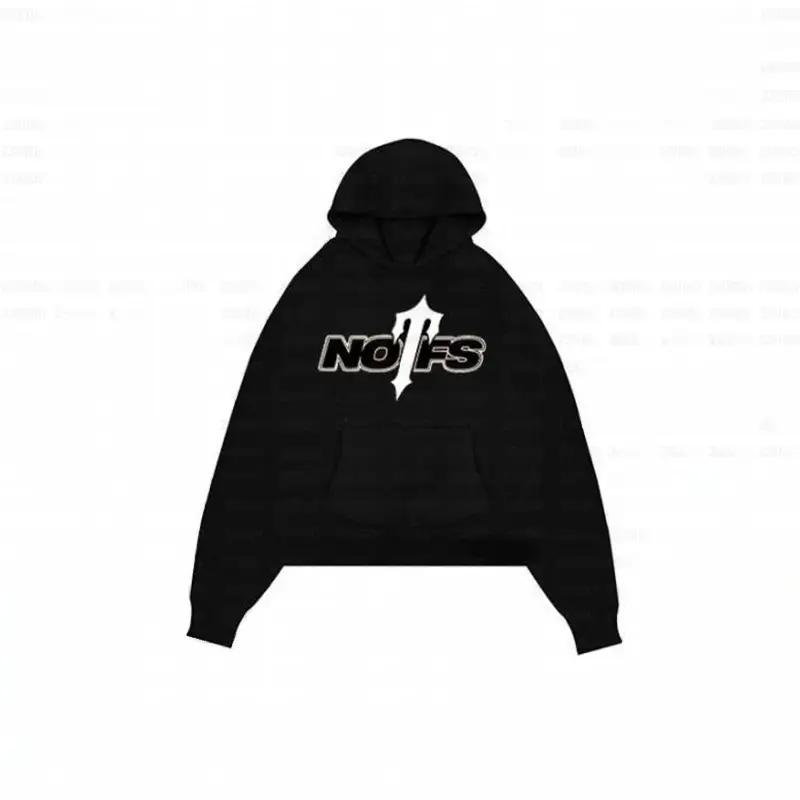 NOFS Printed Hooded Sweatshirt Grey Men Women