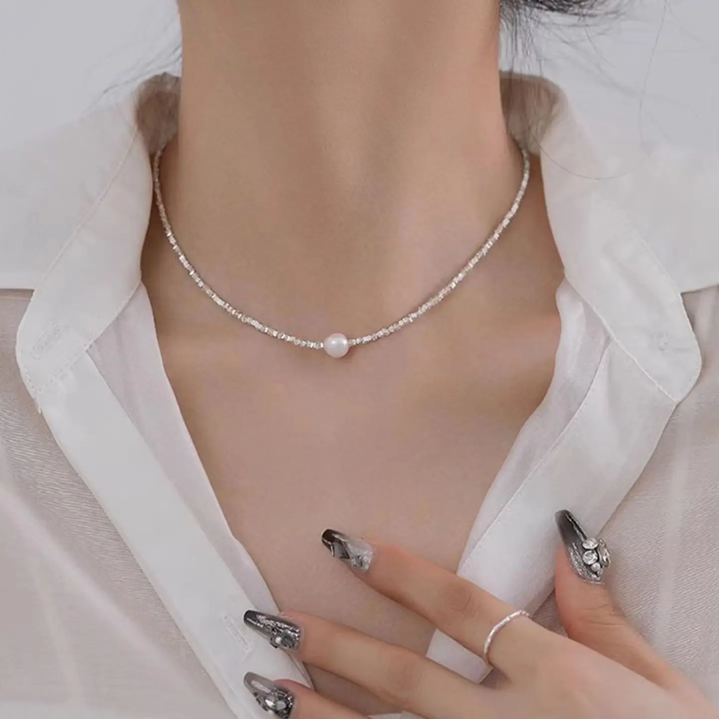 Artificial Pearl Bracelet for Women Sterling Silver New Light