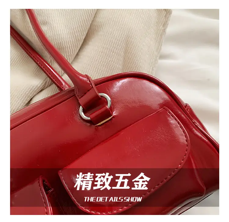 Red Pearl Bow Shoulder Bag for Women — feature 10