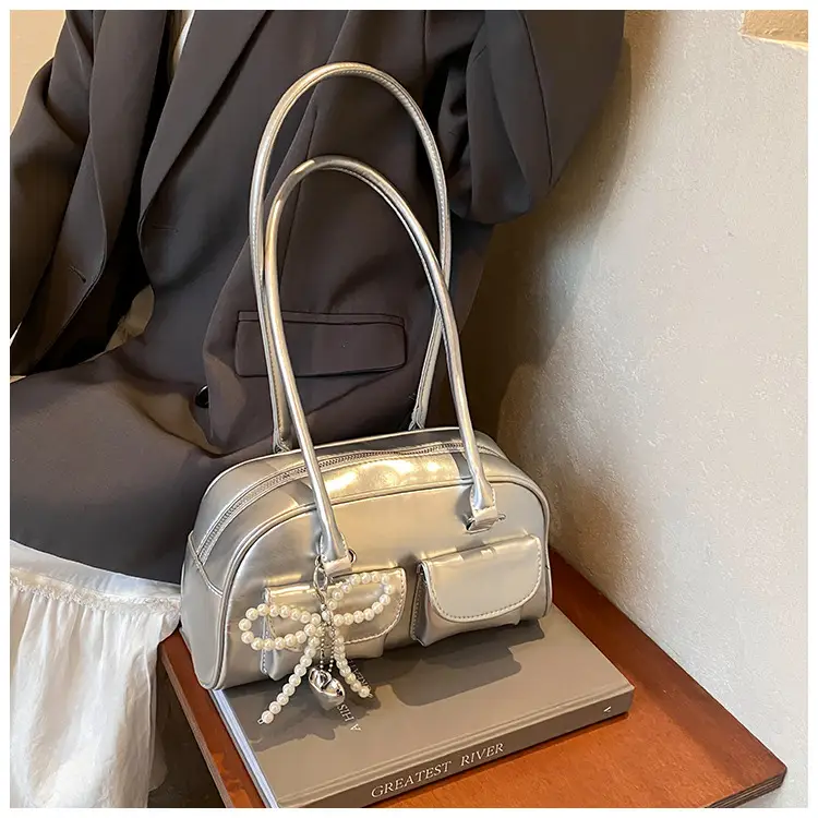 Red Pearl Bow Shoulder Bag for Women — feature 15