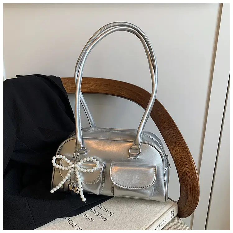 Red Pearl Bow Shoulder Bag for Women — feature 20