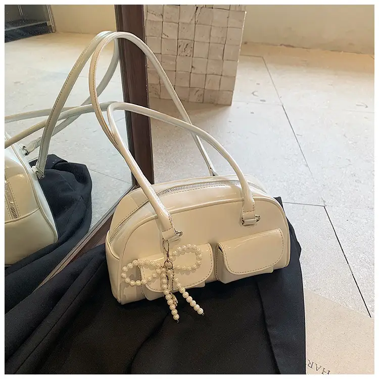 Red Pearl Bow Shoulder Bag for Women — feature 22