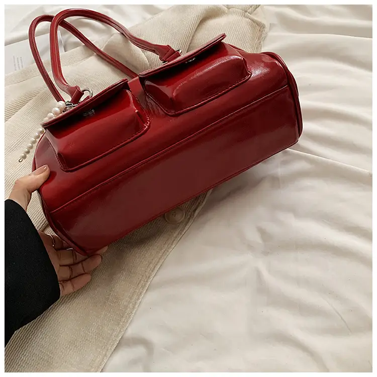 Red Pearl Bow Shoulder Bag for Women — feature 28