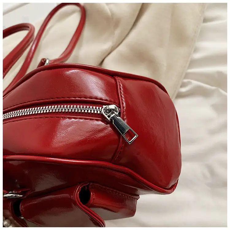 Red Pearl Bow Shoulder Bag for Women — feature 31