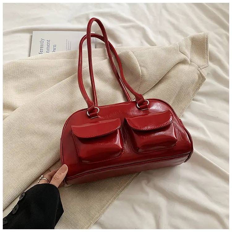 Red Pearl Bow Shoulder Bag for Women — feature 33